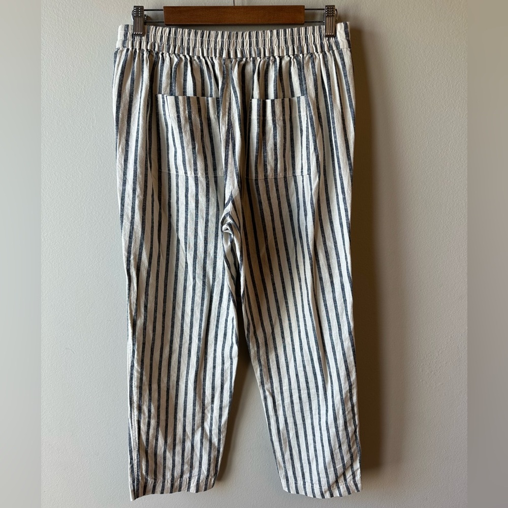 NWT J. Crew Linen Stripped Pants - Picture 2 of 6